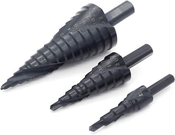 3 stk. HSS Spiral Nitriding Trin Drill Bit til Forstørrelse Skæring Hol