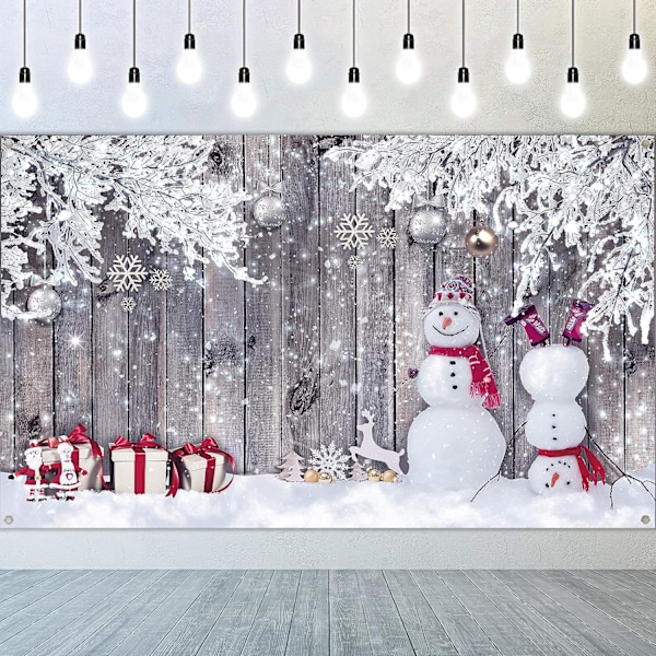 Julfotografering Bakgrund, Trä Tyg Bakgrund Snögubbe Vinter
