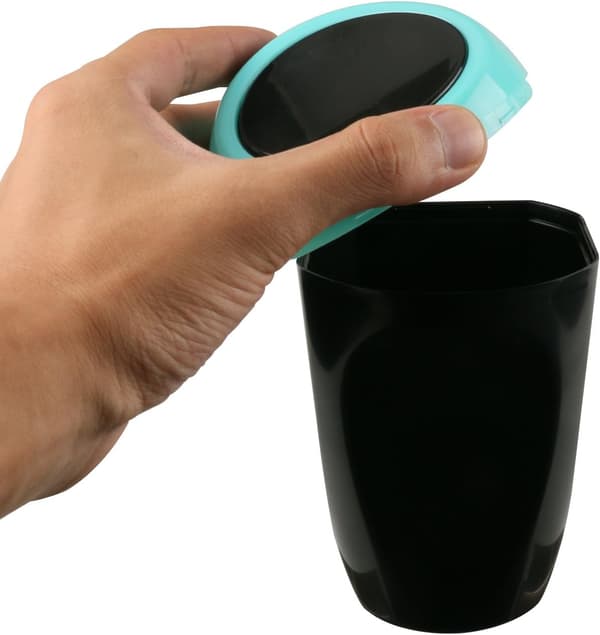 Mini bil søppelbøtte plast søppelbøtte blå, 9 * 6 * 15CM Garba