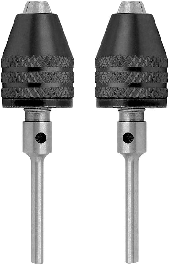 2 stk 3mm rundskaft mini elektrisk drill chuck adapter nøkkelløs Qu