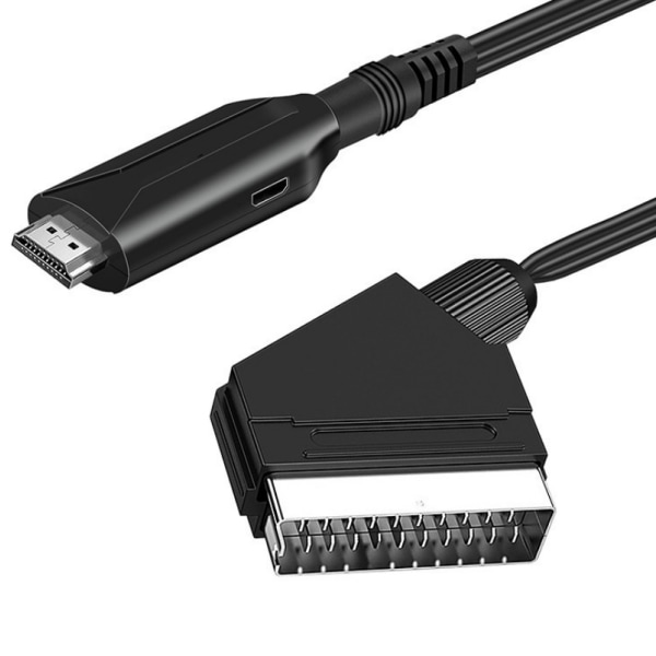 1 stk hdmi til scart videokonverter hdmi til scart kosttilkobling lyd