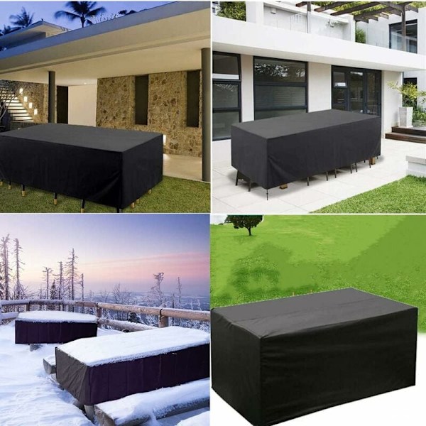 Rektangulärt trädgårdsbordsskydd 200 x 100 x 75 cm (L x B x H) 420D