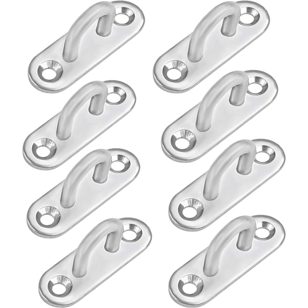 M5 ruostumattomasta teräksestä valmistettu silmälevy (8 kpl) - Pitkänomainen metallikoukku U Sha