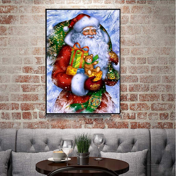 （2）DIY Diamantmålning Julkit, 5D Julbroderi Di