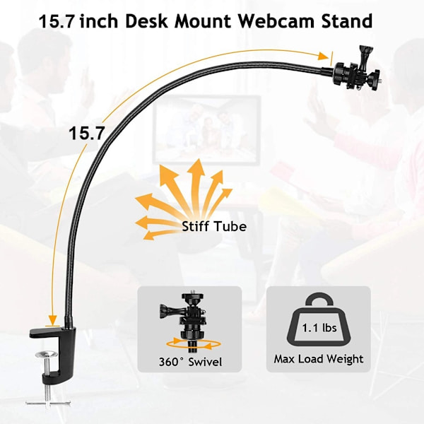 1 kpl gopro sport metal bending pipe holder