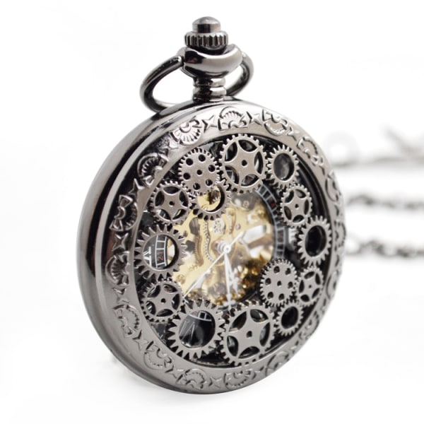 Taskukello Vintage Mekaninen Luminoid Steampunk Skeleton Roomalainen