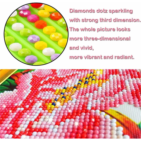 30x40cm 5D Diamantmålningssatser, DIY Diamantkonst Gnomer, DIY Dia