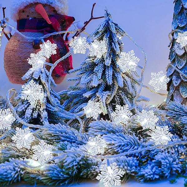 Lumihiutale-valosarja, malli paristokotelolla, 3,5 m 96 valoa w