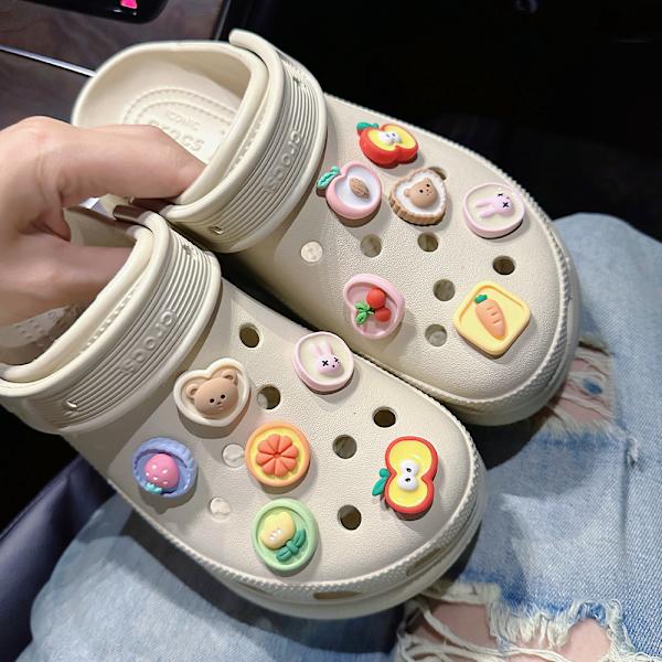 12 kpl macaron hedelmä kenkä tarvikkeet Croc Charms teini-ikäisille Ma