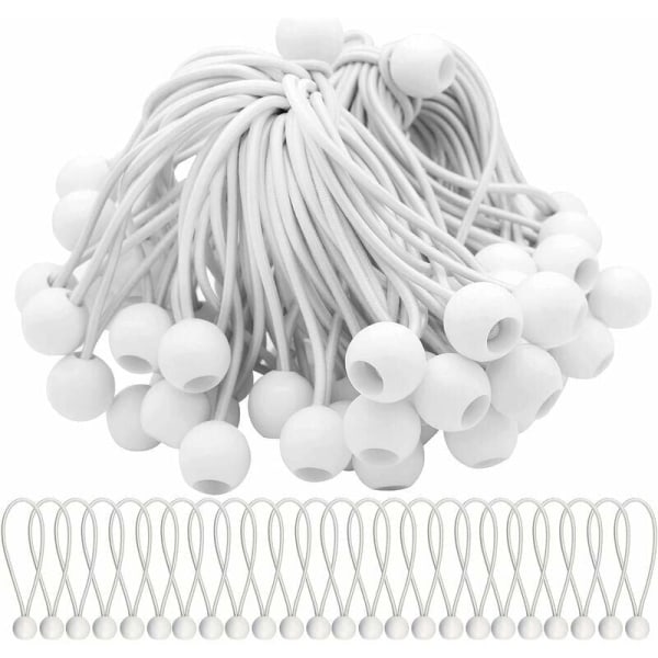 White Set of 10 Pieces Heavenly Curtain Tensioner Elastic Rope St