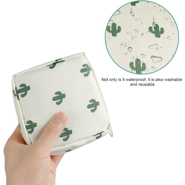 14*13*3cm, (kaktus) 2 stk, Sanitærbind Oppbevaringspose, Periode Kit T