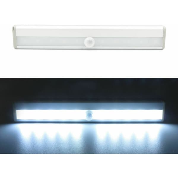 Sett med 3 10 LED-lamper, trådløse, USB-oppladbare, magnetiserte, Mo