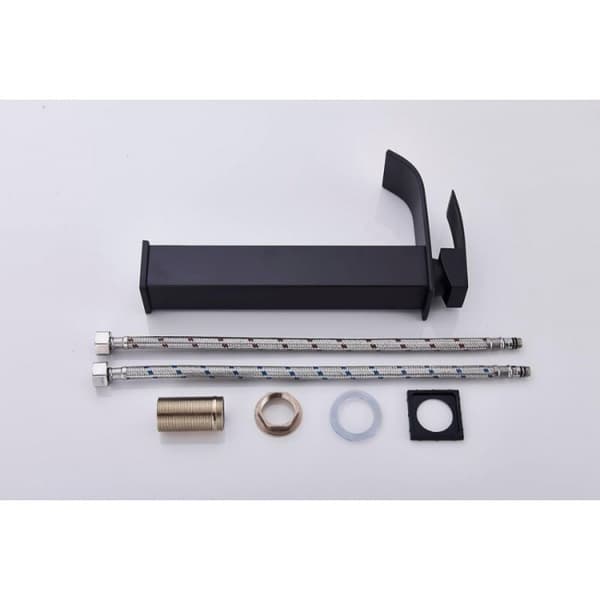 Badkran Moderne Vannfall Design Svart Vask Kran Holdbar