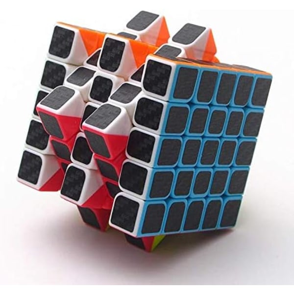5x5x5 Speed ​​Cube, Glatt magisk karbonfibersticker Speed ​​Cube