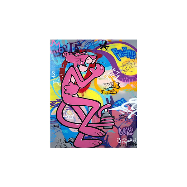 Varmt selgende rosa leopard Chaplin dekorativt maleri, stue