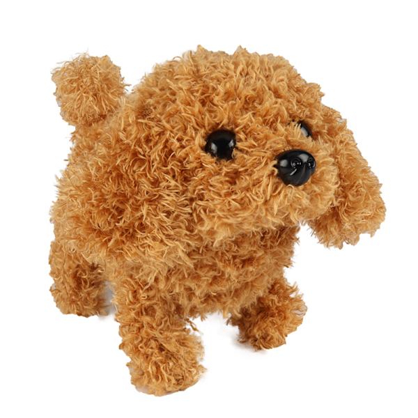 Plys elektrisk hvalpesimulering kæledyrshund kan gå, bamse hund, chil