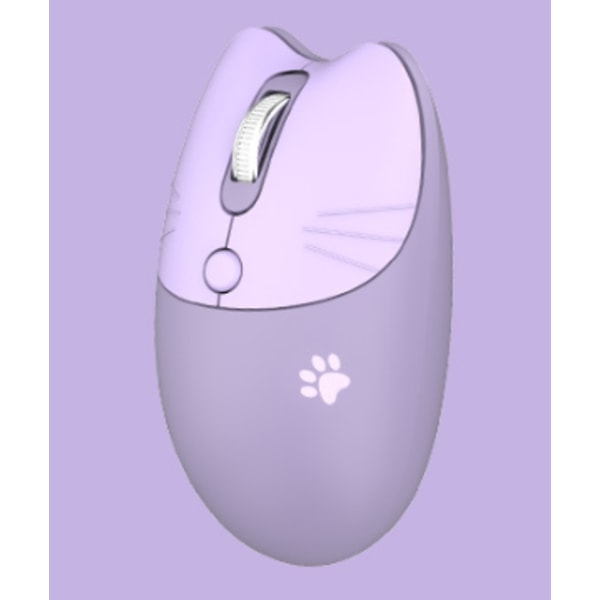 2.4G lilla mus Cartoon Cat Claw Dual Mode datamaskin mus