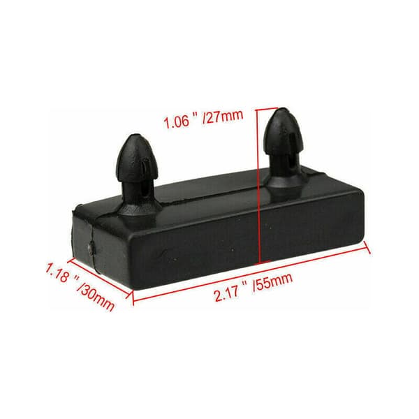 20 stk. 54mm x 9mm Lamelsengsbeslag Sort Indvendig Støtte Plast B