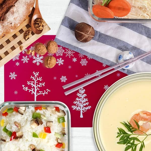 12PCS Juldukar, Smutsavvisande Dukar, Värmebeständiga Dukar
