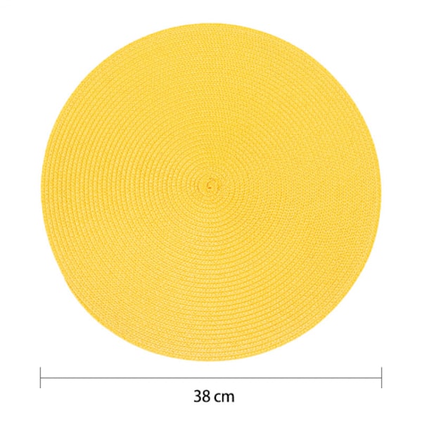 1 kpl Pyöreä paikka 38 cm zebulon keltainen