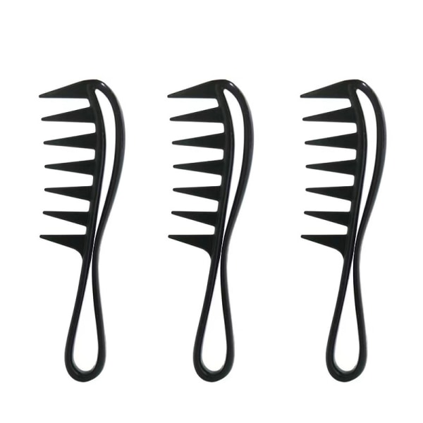 3 STK Shark Tooth Comb, Curling Comb, Wide Tooth Comb, Anti-Stati