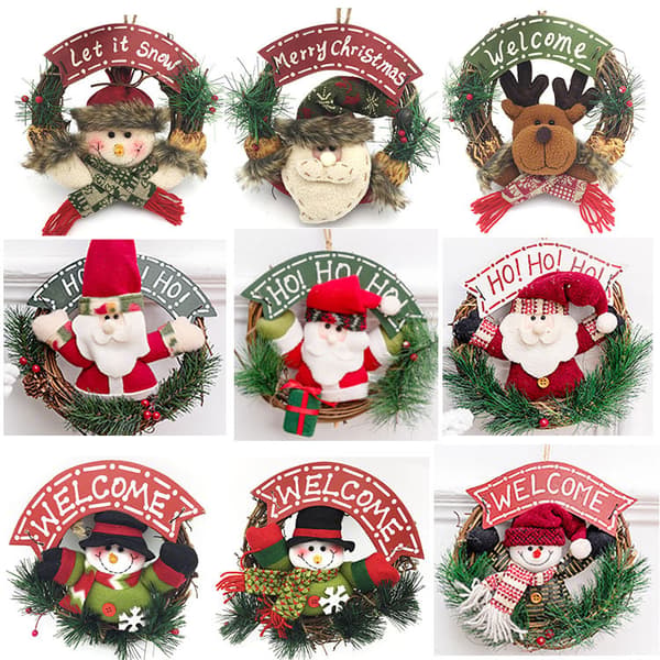 1 st julgranshänge i rotting - snögubbe/tomte