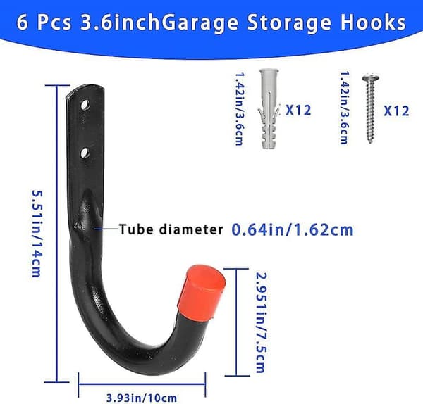 6pack Väggmonterat U-ställ Organiser System Multiverktygshållare Hängare