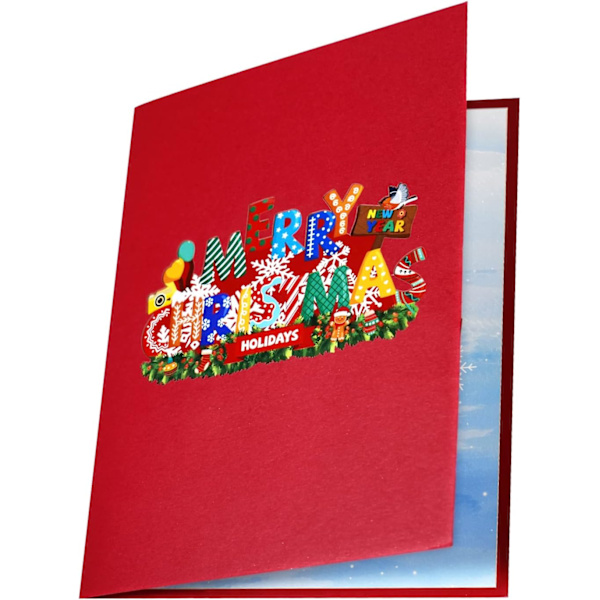 Pure Words of Christmas Magic Ants Joulu Pop Up -kortti - 3D Gre
