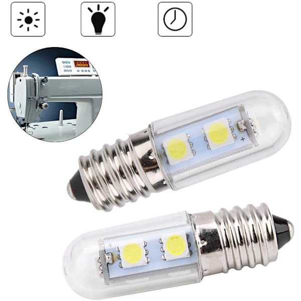 Pære, 110/220V 1,5W E14 LED-pære Majslampe til symaskine