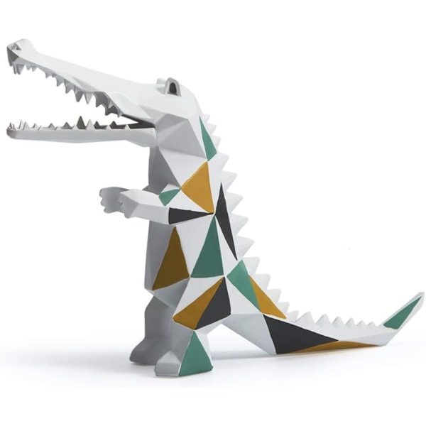 Amoy-Art Krokodille Statue Dyreskulptur Figur Moderne Dyr