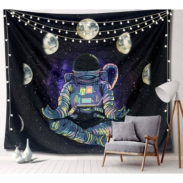 Mandala Tapestry Galaxy Tapestry Astronaut Tapestry för Kid Man W
