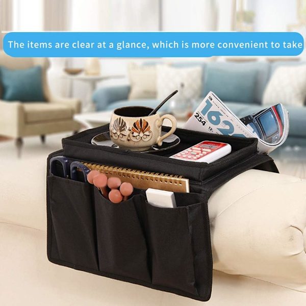 Sofa armlæn organizer, sofa fjernbetjening holder sofa Oxford C