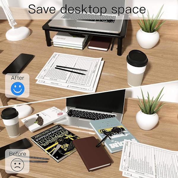 Monitoriteline - 3-korkeudella säädettävä ergonominen kannettavan tietokoneen jalusta M:llä