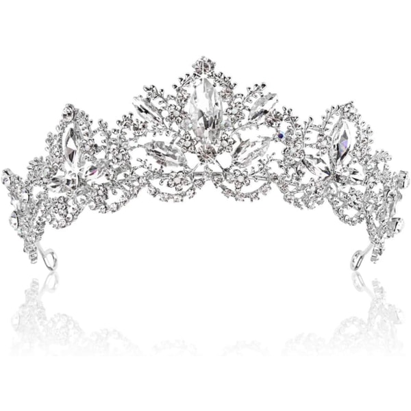 Crystal Tiara Crown, Kobber Zircon Rhinestone Crown Tiara Encruste