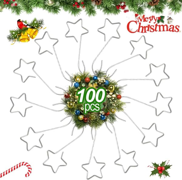 100 julgranskulor krokar, julgranshängare, S-formade julgrans