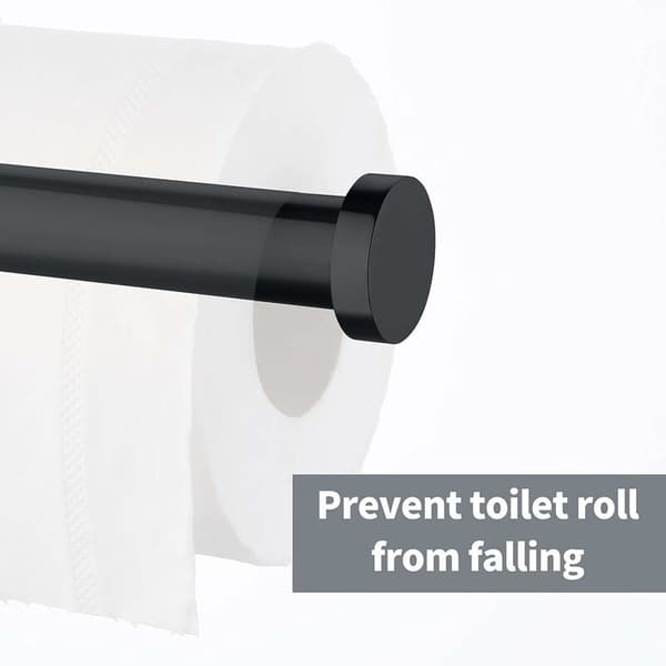 Sort håndklæde og toiletpapirholder sæt badeværelse tilbehørssæt 4 P