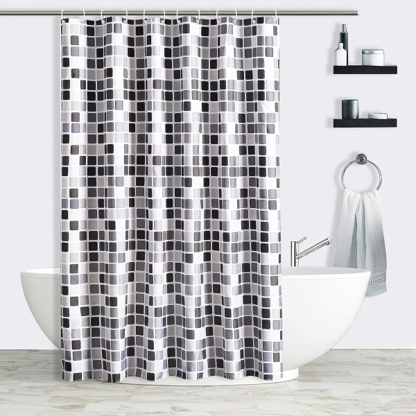 Mosaic Printed Shower Curtain Waterproof Polyester Fabric with An