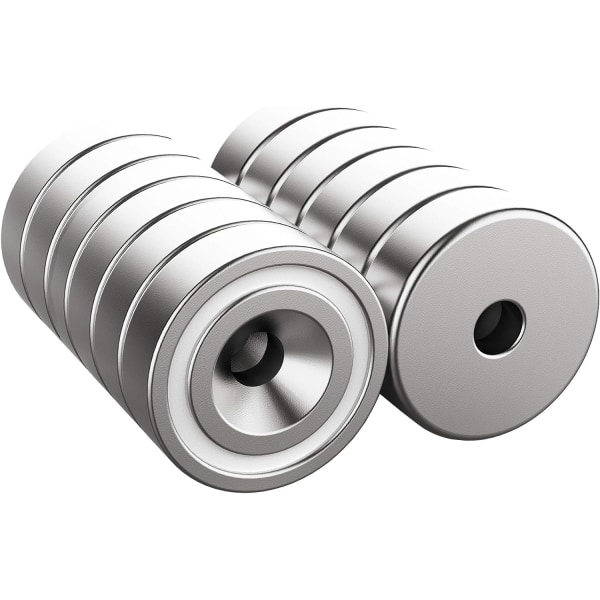 12 magneettia 6kgf 16 x 5mm upotuspottimagneetit rei'illä ja C