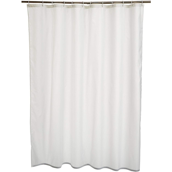 Duschdraperi i polyester, 180 x 180, vit
