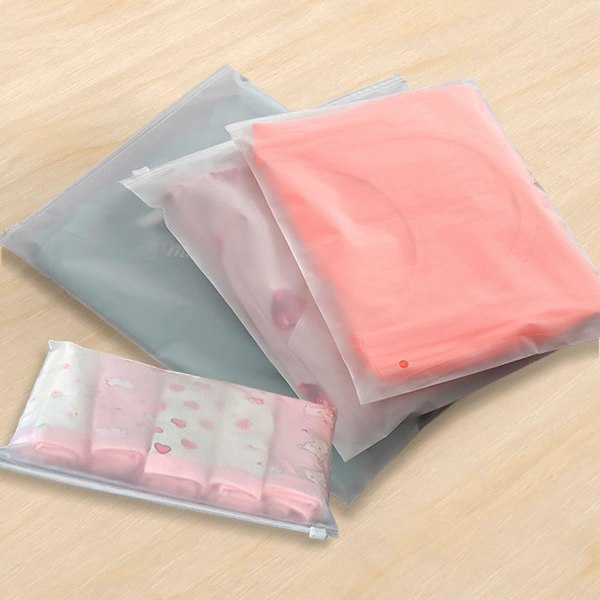 25 st resealable påsar med dragkedja, transparenta frostade plastpåsar med dragkedja