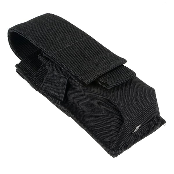 (Sort), 14X5.5X4CM Generisk Vandafvisende Nylon Lommelygte Batteri Etui f
