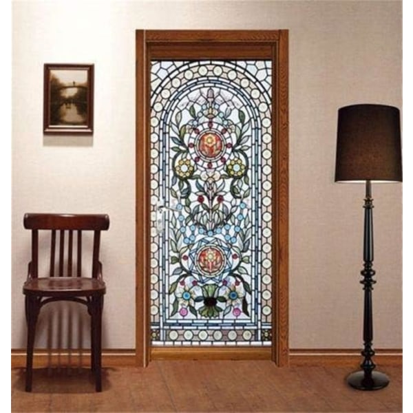 30,3\"x78,7\" 3D Farget Glass Vindu Dør Klistremerker Skrell og Lim