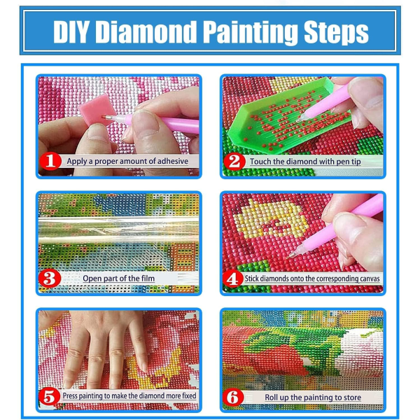 Diamond Art Kits för vuxna, 5D Hummingbird DIY Diamond Art Painti
