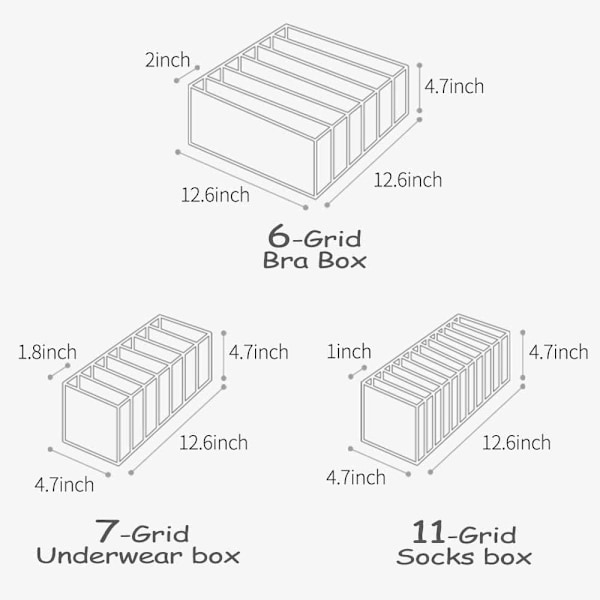 Foldbar Skuffeorganizer - 1 Styk Underundertøj Opbevaring, Kommode Cl