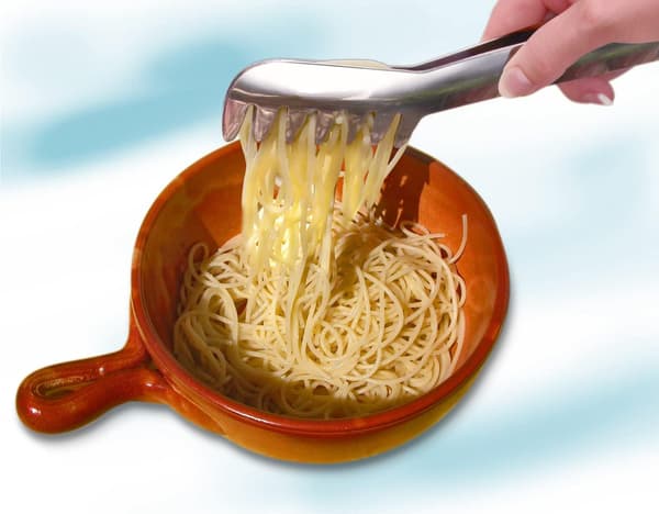 Spaghetti-tang i rustfritt stål, sølv, 20,5 x 8,5 x 3,5 cm