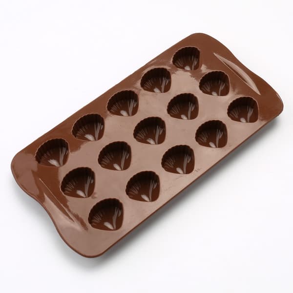 15 Skall Silikon Sjokolade Flipping Candy Mold Baking Cake Is