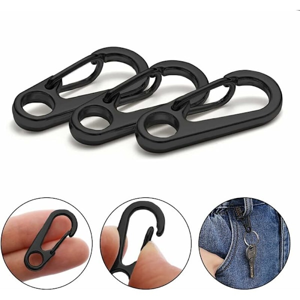 Mini zinklegering karbinhake klättring nyckelkedjor klättringsklipp för