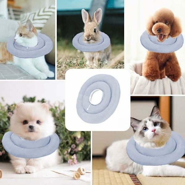 L Hund & Katt Återhämtningskrage Anti-Slick Hundkrage Anti-Klor Kattkrage