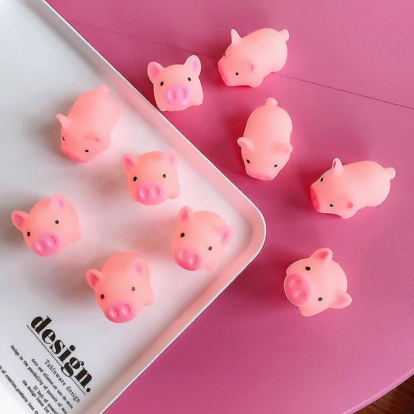 10 st rosa gris squishy stretchiga leksaker stressavlastande leksaker för barn