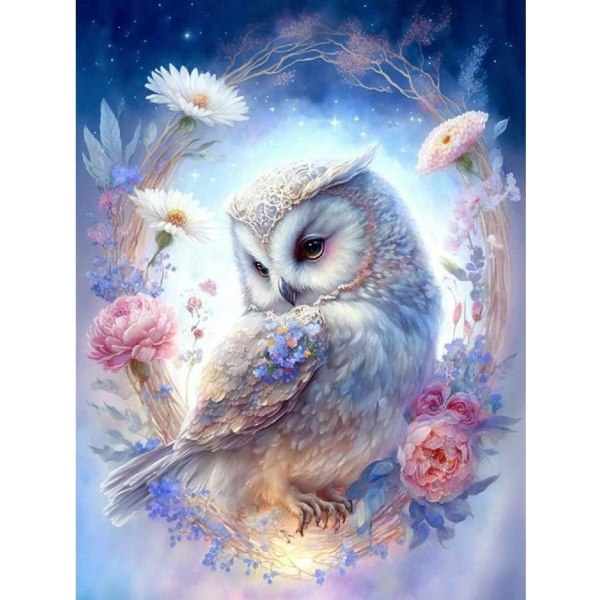 Owls 12x16in Diamond Painting Kits for Adults, DIY 5D Flowers Dia